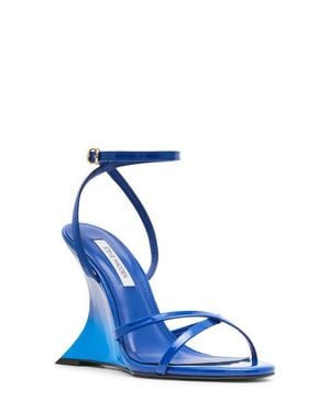 Steve Madden Layers Ankle Strap Wedge Sandal - Blue