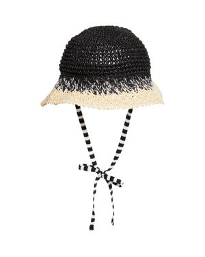 Missoni Woven Straw Bucket Hat - Black