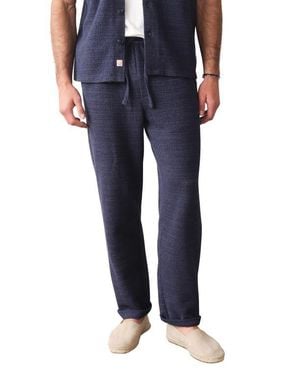 Marine Layer Hugo Cotton Bouclé Drawstring Pants - Blue