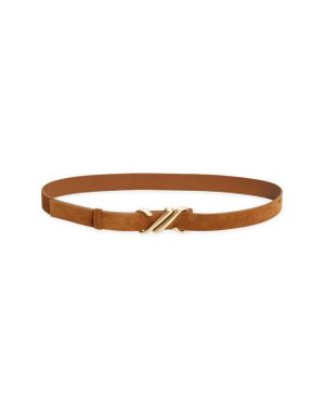 Proenza Schouler Monogram Soft Suede Belt - Brown