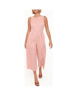 Petal & Pup Ester Linen Blend Jumpsuit - Pink