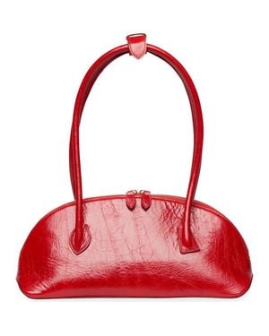 Liffner Dome East/West Leather Shoulder Bag - Red