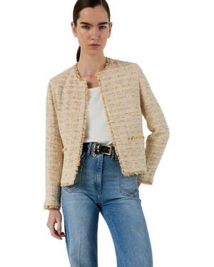 Gerard Darel Talea Tweed Jacket - Blue