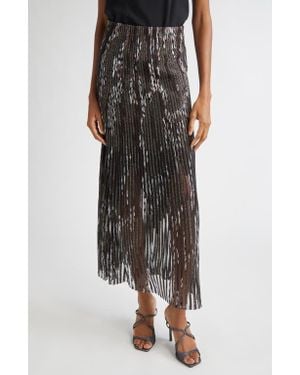 Missoni Metallic Jacquard Rib Knit Maxi Skirt - Black
