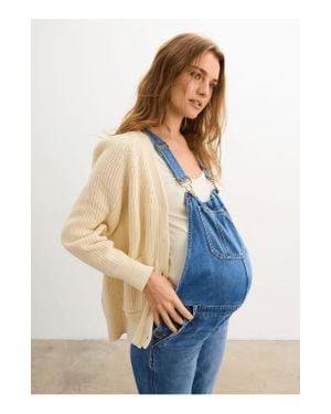 Hatch Collection The Denim Maternity Overall - Blue