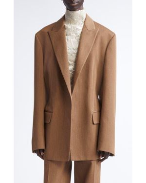 FFORME Malina Tailored Wool Blazer - Brown