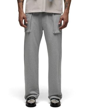 Hudson Jeans Straight Leg French Terry Pants - Gray