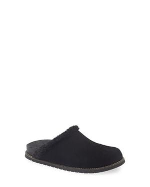 Chocolat Blu Yaro Faux Shearling Trim Muele - Black