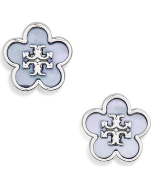 Tory Burch Flower Stud Earrings - Blue