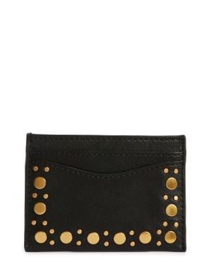 Rebecca Minkoff Noemie Stud Leather Card Case - Black