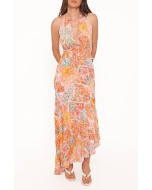 Petal & Pup Alkira Halter Neck Maxi Dress - Orange