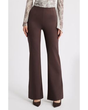 Open Edit High Waist Flare Pants - Brown