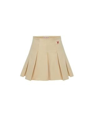 Pcfg Cotton Pleated Skirt - Natural