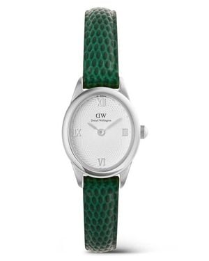 Daniel Wellington Ophelia Mini Leather Strap Watch, 22Mm X 25.5Mm - Metallic
