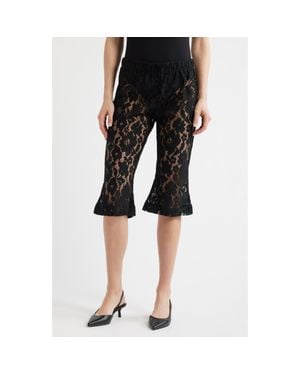 High Heel Jungle Isla Lace Capri Pants - Black
