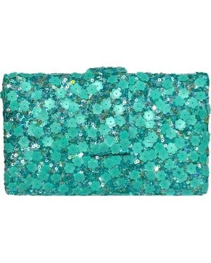Simitri Floral Sequin Kitsch Clutch - Green