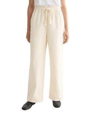 Scotch & Soda Noa High Waist Drawstring Corduroy Pants - Natural