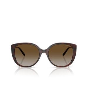 Vogue 55Mm Polarized Gradient Butterfly Sunglasses - Multicolor