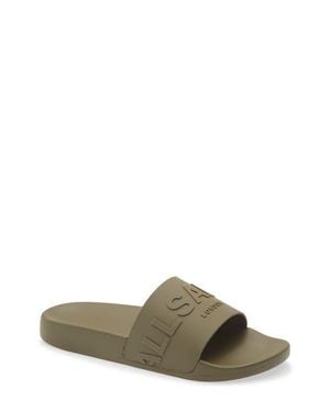 AllSaints Biggy Slide Sandal - Green
