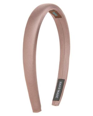 Tasha Skinny Padded Satin Headband - Brown