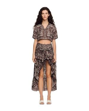Sandro Bandana Print Short Skirt - Multicolor