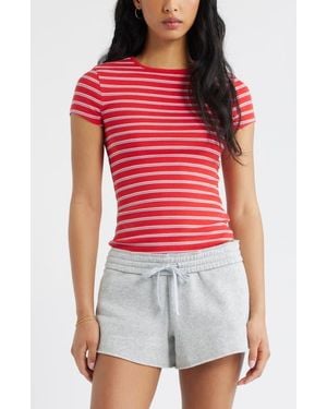 BP. Stretch Cotton Blend Baby Tee - Red