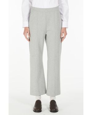 MM by Max Mara Burano Knit Ankle Pants - Gray