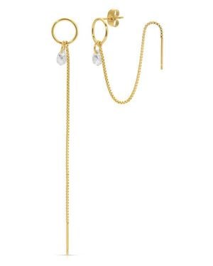 Kozakh Chaida Threader Earrings - White