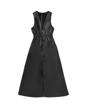 DELUC Dominic Faux Leather Maxi Dress - Black