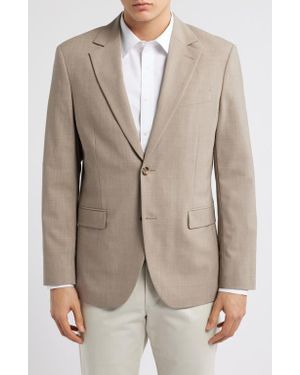 Nordstrom Henrik Trim Fit Stretch Italian Wool Suit Separate Jacket - Natural