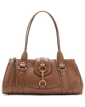Mango Medium Faux Leather Shoulder Bag - Brown