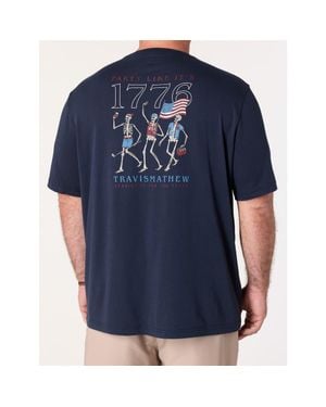 TravisMathew Fit By DXL Big & Tall Summer Salute Graphic Tee - Blue
