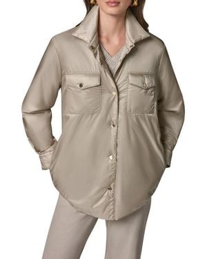 Donna Karan Snap Front Shirt Jacket - Brown
