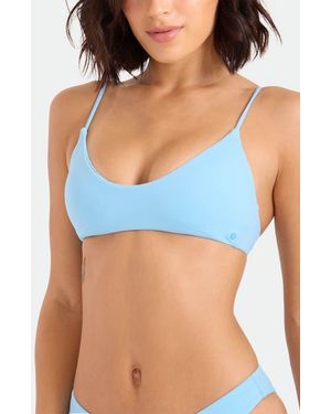 Volcom Simply Seamless Bralette Bikini Top - Blue