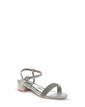 Badgley Mischka Kids' Rhinestone Sandal - White