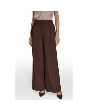 Donna Karan Wide Leg Pants - Brown