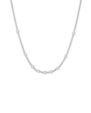 Ania Haie Bezel Cubic Zirconia Station Necklace - Metallic