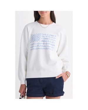 Vineyard Vines Flag Graphic Sweatshirt - White