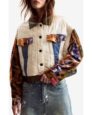 Desigual Quilted Trucker Jacket - White