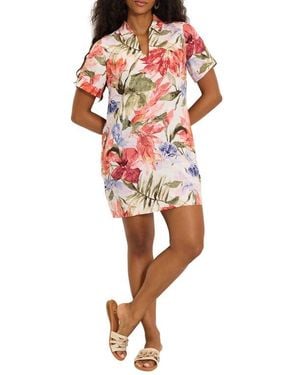 Tommy Bahama Island Bloom Floral Print Shift Dress - Red