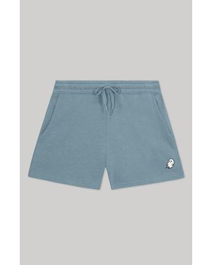 Alix Ghost Midweight Washed Fleece Shorts - Blue