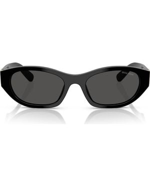 Miu Miu 53Mm Oval Sunglasses - Black