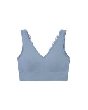 BRABAR Soft Reversible V Lace Bralette - Blue