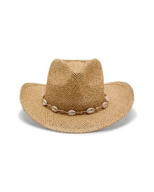 Mango Straw Hat With Shells - Natural