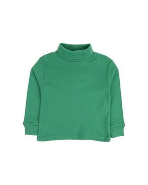 Leveret Kids Long Sleeve Cotton Turtleneck Shirt - Green