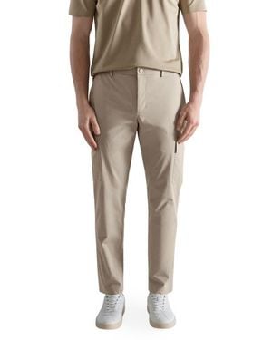 Mango Slim Fit Comfort Stretch Water Repellent Cargo Pants - Natural