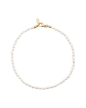 st. Moran Michel Freshwater Pearl Anklet - White