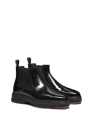 Santoni Lug Sole Chelsea Boot - Black