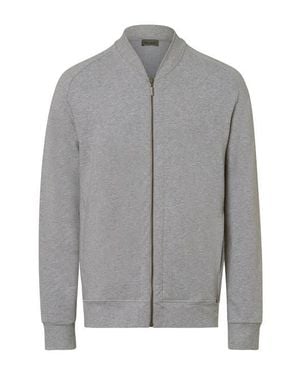 Hanro Living Cotton Zip-Up Jacket - Gray