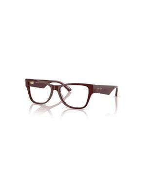 Jimmy Choo 54Mm Rectangle Optical Glasses - Red